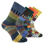 Dicke Wollsocken Folklore Skandinavien-Style bunt - 32