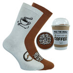 Coffee to Go Geschenke-Socken im Kaffeebecher - 5