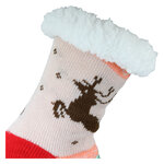 Thermo Hütten-Socken ABS-Noppen Rentier-Motiv - 6