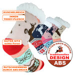 Thermo Hütten-Socken ABS-Noppen Rentier-Motiv - 2
