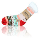Thermo Hütten-Socken ABS-Noppen Rentier-Motiv - 19