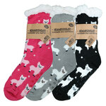 Damen Hütten-Socken Thermo Lama-Motiv ABS-Noppen - 9