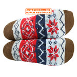 Thermo Hütten-Socken ABS-Noppen Rentier-Motiv - 5