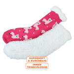 Damen Hütten-Socken Thermo Lama-Motiv ABS-Noppen - 10