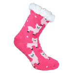 Damen Hütten-Socken Thermo Lama-Motiv ABS-Noppen - 5