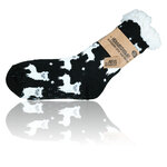 Damen Hütten-Socken Thermo Lama-Motiv ABS-Noppen - 11