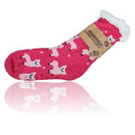 Damen Hütten-Socken Thermo Lama-Motiv ABS-Noppen - 4