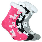 Damen Hütten-Socken Thermo Lama-Motiv ABS-Noppen - 2