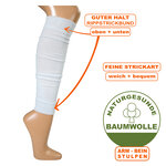 Warme Arm Bein Stulpen Baumwolle weiß - 2
