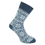 Wollsocken Norwegermuster Stern-Design Made in Germany jeans-natur - 1