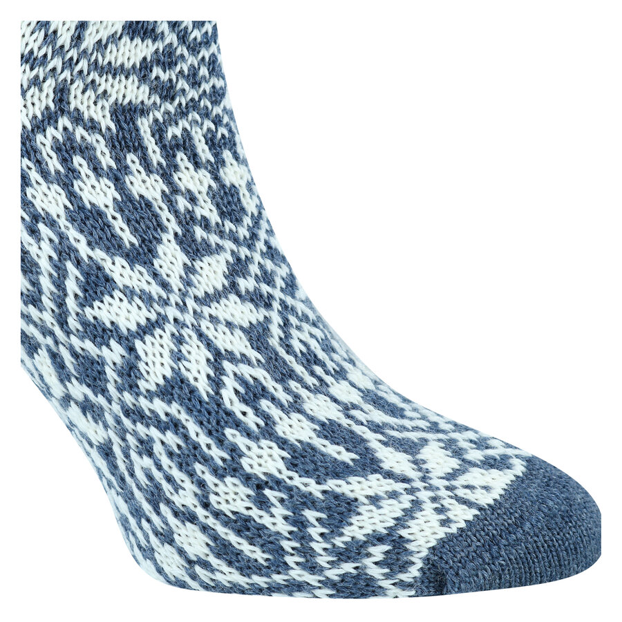 Wollsocken Norwegermuster Stern-Design Made in Germany jeans-natur - 5