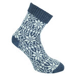 Wollsocken Norwegermuster Stern-Design Made in Germany jeans-natur - 7