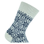 Norwegersocken Wolle Sternmuster Made in Germany natur-jeans - 6
