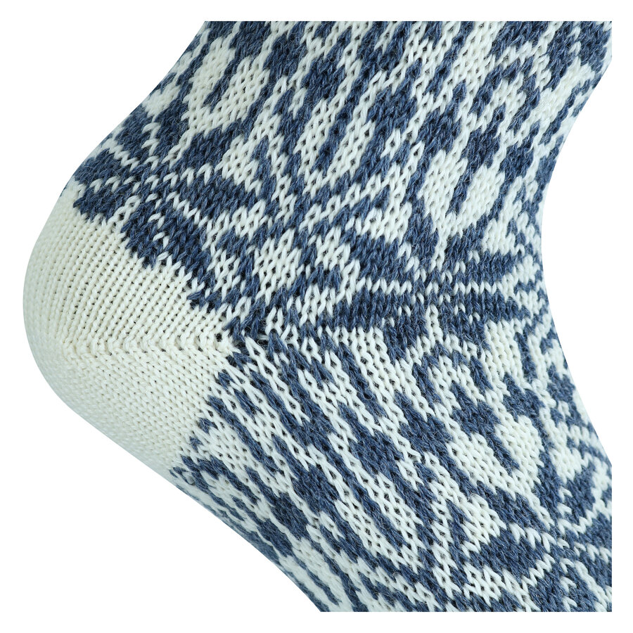 Norwegersocken Wolle Sternmuster Made in Germany natur-jeans - 4