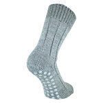 Homesocks Stoppersocken Merino Wolle ABS Noppen Made in Germany hellgrau - 8