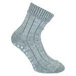 Homesocks Stoppersocken Merino Wolle ABS Noppen Made in Germany hellgrau - 7