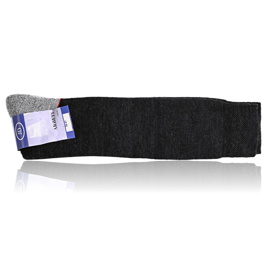 Dicke Klima-Arbeits-Kniestrümpfe Merinowolle Made in Germany anthrazit - 2