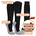 Dicke Klima-Arbeits-Kniestrümpfe Merinowolle Made in Germany anthrazit - 2