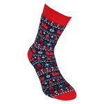 Weihnachtssocken Bio-Baumwolle Rentier- Schneemannmotive Made in Germany rot - 6