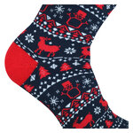 Weihnachtssocken Bio-Baumwolle Rentier- Schneemannmotive Made in Germany rot - 8