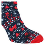 Weihnachtssocken Bio-Baumwolle Rentier- Schneemannmotive Made in Germany rot - 9