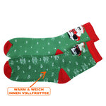 Weihnachtssocken Biobaumwolle Weihnachtsmann-Motiv Made in Germany bunt - 3