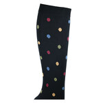 Kniestrümpfe blickdicht 70DEN bunte Punkte Made in Germany schwarz - 7