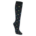 Kniestrümpfe blickdicht 70DEN bunte Punkte Made in Germany schwarz - 6