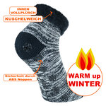 Kurze Kuschelsocken ABS Noppen Camano schwarz - 11