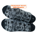 Kurze Kuschelsocken ABS Noppen Camano schwarz - 20