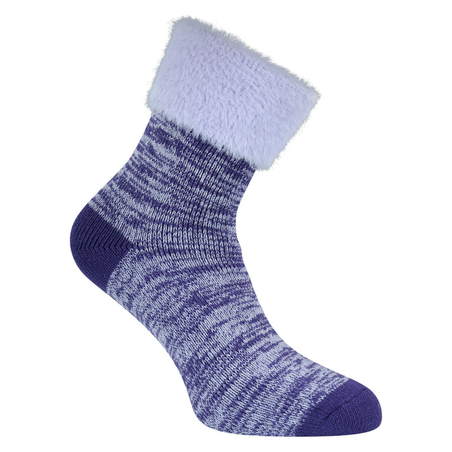 Dicke Damen-Kuschel-Socken camano Warm Up mulberry lila
