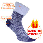 Dicke Damen-Kuschel-Socken camano Warm Up mulberry lila - 2