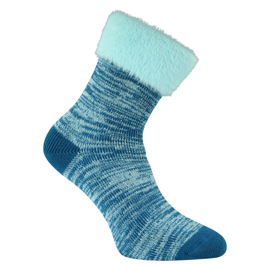 Dicke Damen-Kuschel-Socken camano Warm Up seaport petrol
