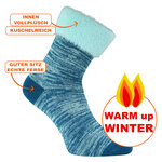 Dicke Damen-Kuschel-Socken camano Warm Up seaport petrol - 2