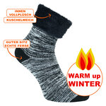 Dicke Damen-Kuschel-Socken camano Warm Up schwarz - 2