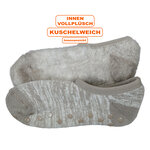 Dicke Damen ABS-Sneaker-Kuschel-Socken camano taupe-beige - 2