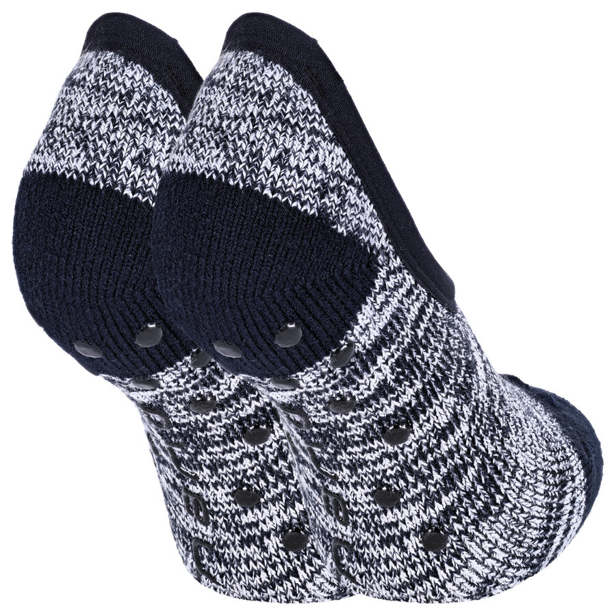 Dicke Damen ABS-Sneaker-Kuschel-Socken camano schwarz