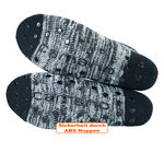 Dicke Damen ABS-Sneaker-Kuschel-Socken camano schwarz - 19
