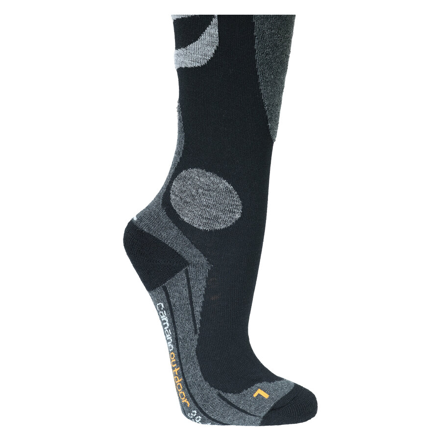 Outdoor-Ski-Kniestrümpfe Wolle camano schwarz-grau - 5
