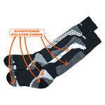 Wander-Kniestrümpfe Merino-Wolle camano grau-anthrazit - 4