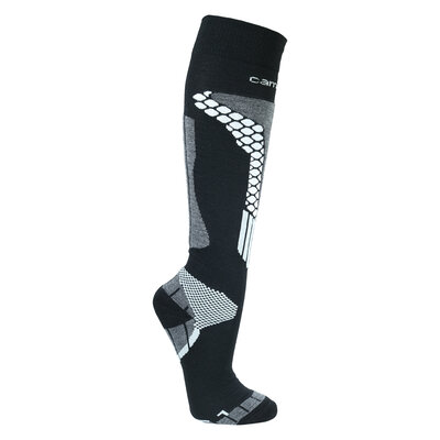 Wander-Kniestrümpfe Merino-Wolle camano grau-anthrazit
