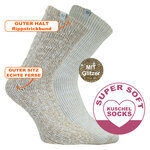 Kuschel-Lurex-Glitzer-Socken Skechers beige-wollweiß-mouline - 2