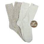 Kuschel-Lurex-Glitzer-Socken Skechers beige-wollweiß-mouline - 3
