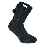 Damen Hütten-Kuschelsocken Glitzer Zierbommel Skechers schwarz - 1