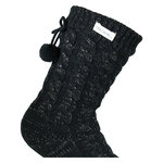 Damen Hütten-Kuschelsocken Glitzer Zierbommel Skechers schwarz - 7