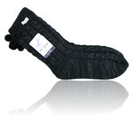 Damen Hütten-Kuschelsocken Glitzer Zierbommel Skechers schwarz - 10