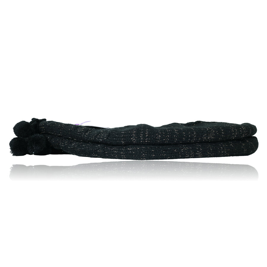 Damen Hütten-Kuschelsocken Glitzer Zierbommel Skechers schwarz - 5
