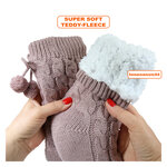 Damen Hütten-Kuschelsocken Glitzer Zierbommel Skechers altrosa - 3