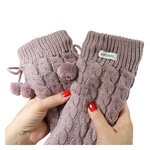 Damen Hütten-Kuschelsocken Glitzer Zierbommel Skechers altrosa - 7