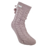 Damen Hütten-Kuschelsocken Glitzer Zierbommel Skechers altrosa - 6